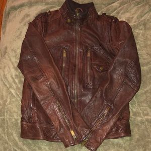 I.AM (Will.IAM) Cognac Motorcycle Jacket sz M